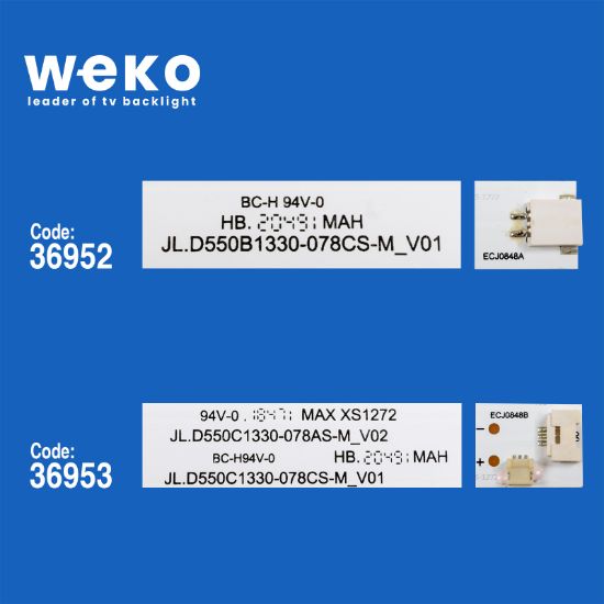 WKSET-6248 36952X2 36953X2 JL.D550B/C1330-078AS-M_V02 4 ADET LED BAR (11+12LENS) resmi