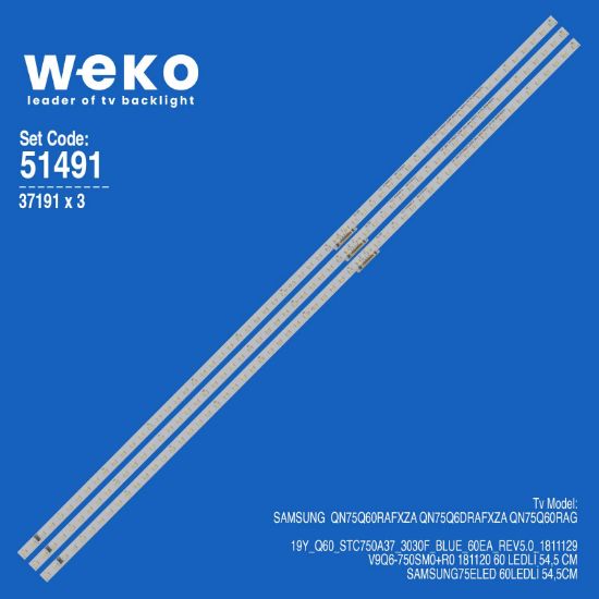 WKSET-6491 37191X3 19Y_Q60_STC750A37_3030F_BLUE_60EA_REV5.0_1811129  3 ADET LED BAR (60LED) resmi