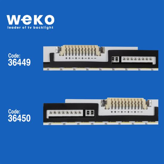 WKSET-6510 36449X1 36450X1 55SNB 3D-7032LED-MCPCB-L V1LE-550SMA-R3 2 ADET LED BAR (80LED) resmi