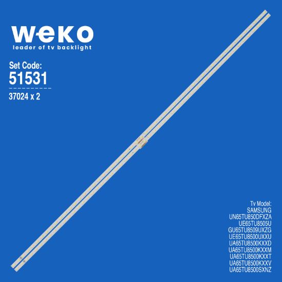 WKSET-6531 37024X2 V0T8-650SM0-R0 BN96-50380A  2 ADET LED BAR (54LED) resmi