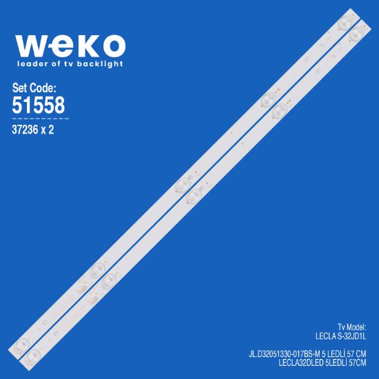 WKSET-6558 37236X2 JL.D32051330-017BS-M 2 ADET LED BAR resmi