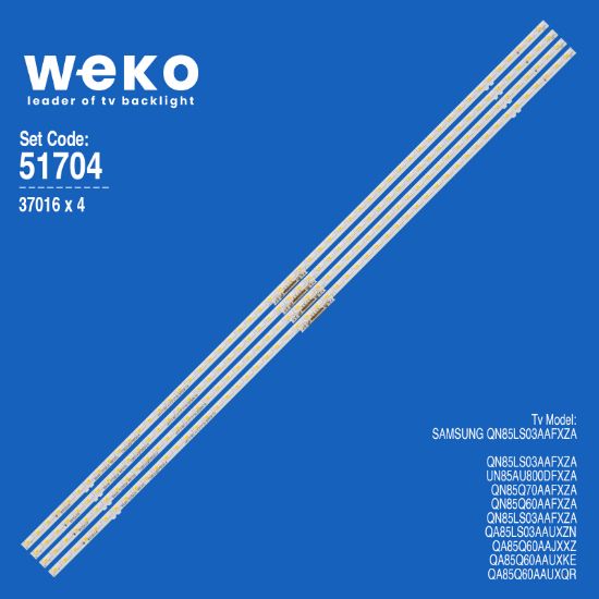 WKSET-6704 37016X4 BN96-52583A REV00 ES85SVQFPBGA54 4 ADET LED BAR TWO COLOR (İKİ RENK) (54LED) resmi