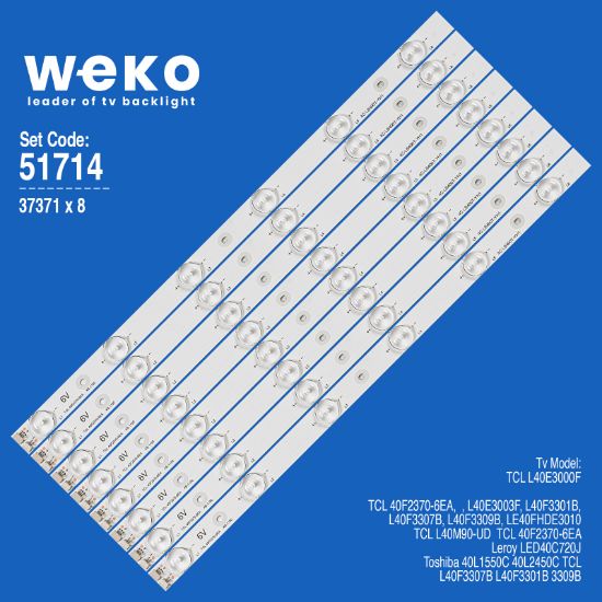 WKSET-6714 37371X8 40F2370-6EA 4C-LB4006-YH1 8 ADET LED BAR resmi
