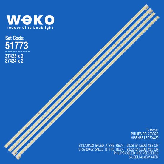 WKSET-6773 37423X2 37424X2 STS700A02_54LED_A/BTYPE_REV.4  4 ADET LED BAR resmi