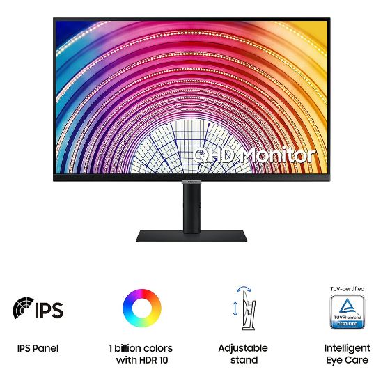 SAMSUNG LS27A600NWMXUF 27 QHD 16:9 75HZ 5 MS FREESYNC (DISPLAY+HDMI+USB HUB) PİVOT IPS MONİTÖR resmi