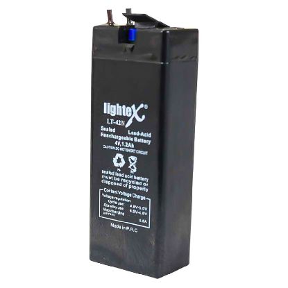 LIGHTEX LT-42*LT-42N 4 VOLT - 1.2 AMPER AKÜ (35 X 22 X 90 MM) resmi