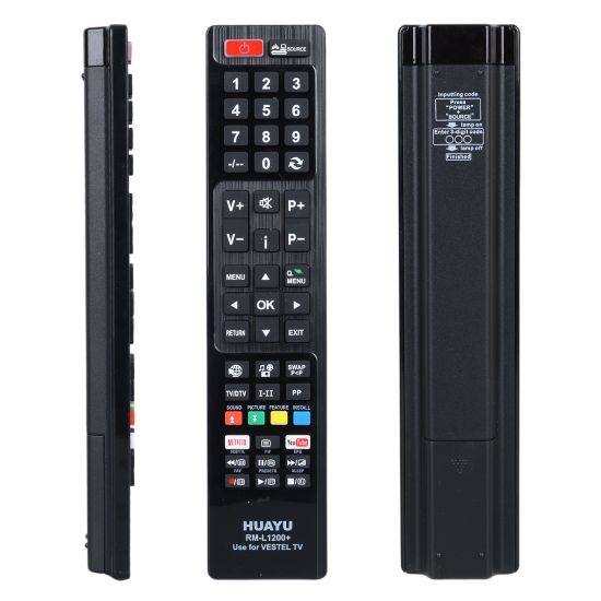 HUAYU KL RM-L1200+ VESTEL YOUTUBE-NETFLIX TUŞLU LCD LED TV KUMANDA resmi