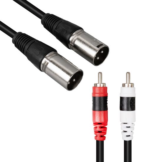 POWERMASTER PM-17973 2 XLR DİŞİ 2 RCA ERKEK 3 METRE KABLO resmi