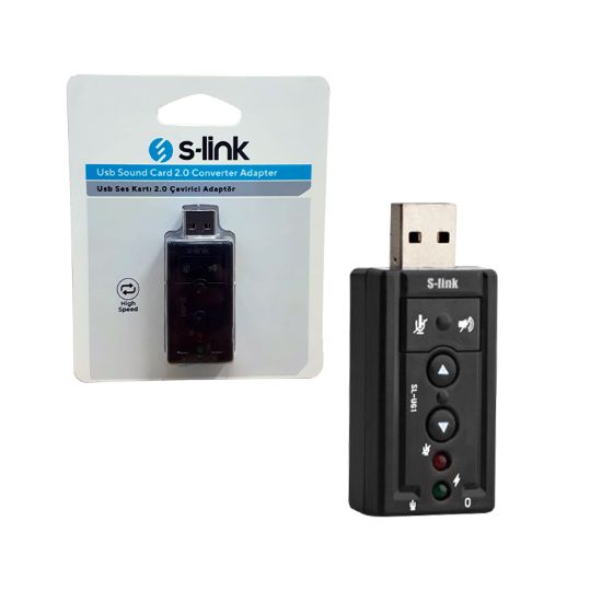 S-LINK SL-U61 USB SES KARTI 2.0 ÇEVİRİCİ ADAPTÖR resmi
