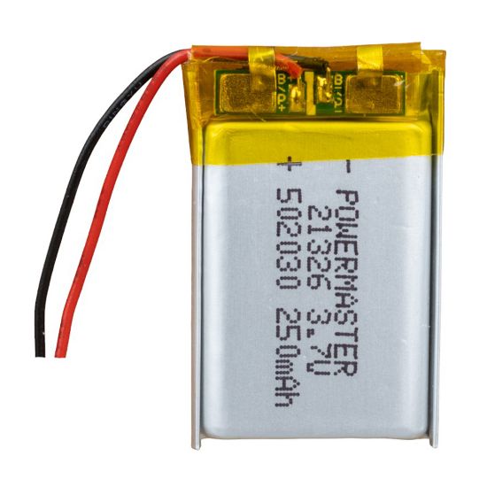 POWERMASTER 502030 3.7 VOLT 250 MAH LİTYUM POLİMER PİL resmi