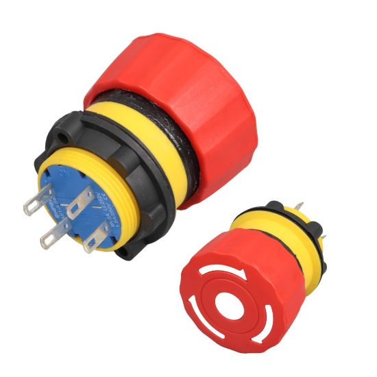 22MM ACİL STOP BAS ÇEVİR 4P 1NO/1NC (LAS1-A22Y-02TSB) resmi