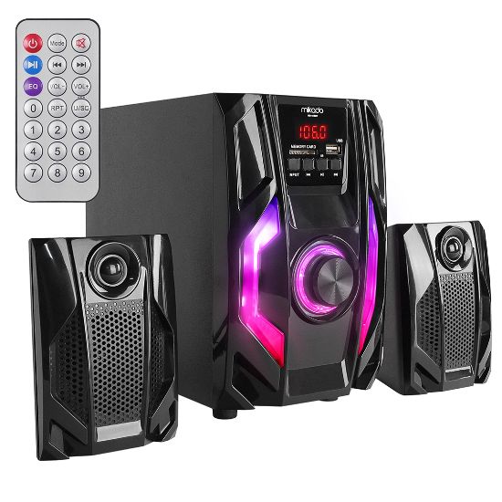 MİKADO MD-415BT RGB 2+1 20 WATT BASSLI FM/BT/SD/USB BLUETOOTH SES SİSTEMİ MULTİMEDYA HOPARLÖR resmi