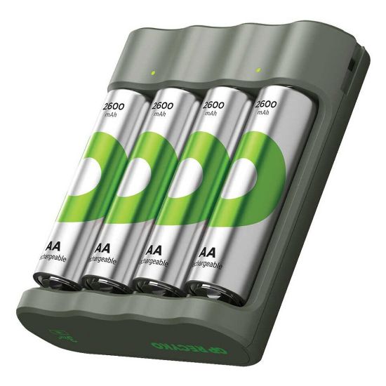 GP RECYKO B441 4 X 2600 MAH R6 AA PİLLİ PİL ŞARJ CİHAZI (GP-B441/270HCER21-2GTLB4) resmi