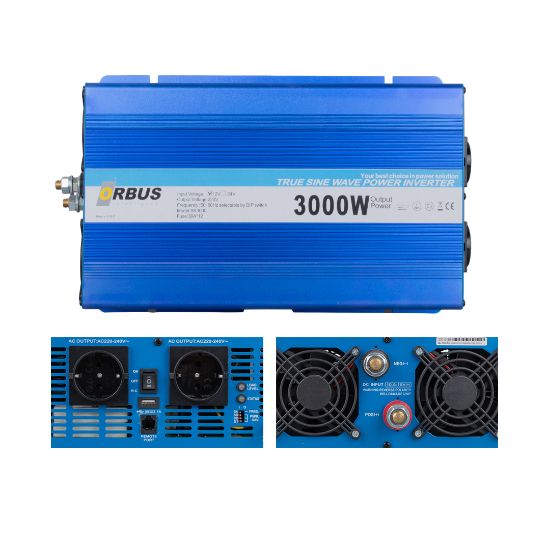ORBUS 12 VOLT - 3000 WATT INTELLIGENT TAM SINUS INVERTER resmi