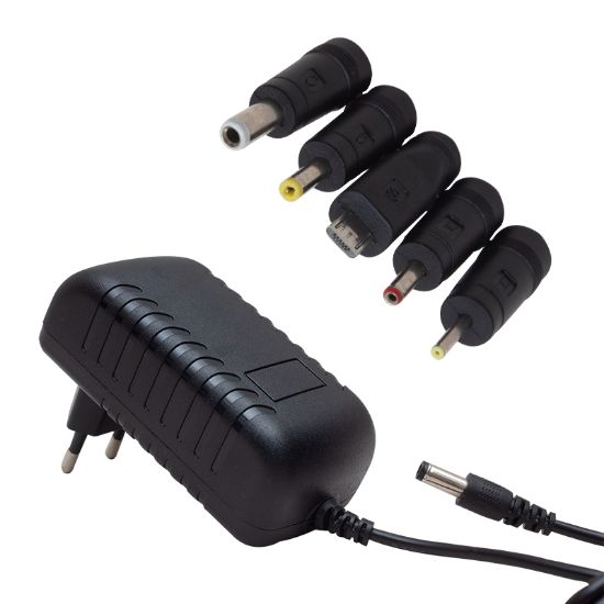 POWERMASTER PM-33780 5 VOLT - 3 AMPER - 15 WATT 5 UÇLU UNIVERSAL ÇOK AMAÇLI ADAPTÖR  (+ 5 ADET UÇU UNUTMA) resmi