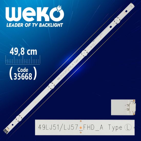 LG INNOTEK 17Y 49_FHD A-TYPE LED_ARRAY_REV0.0_160314 - 49.8 CM 4 LEDLİ - (WK-1147) resmi