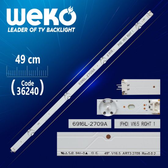 49 V16.5 ART3 2709 REV0.02  6916L-2709  4 LEDLİ 49 CM resmi