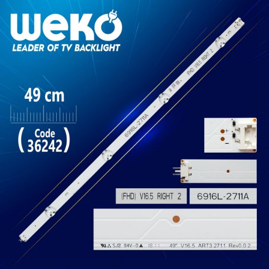 49 V16.5 ART3 2711 REV0.02  6916L-2711 4 LEDLİ 49 CM resmi
