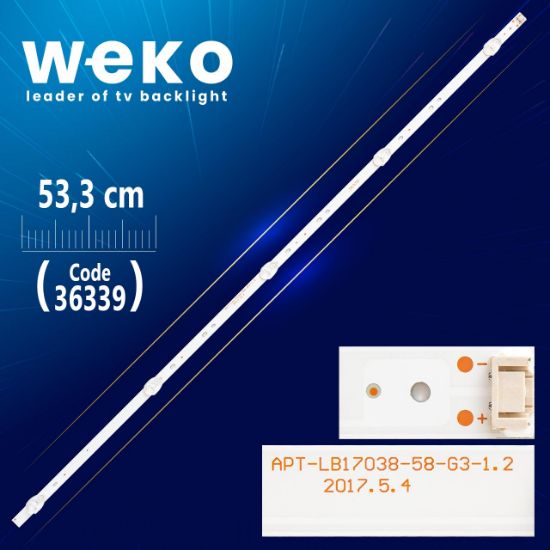 APT-LB17038-58G3-1.2  JL.D58051330-202AS-M 5 LEDLİ 53,3 CM resmi