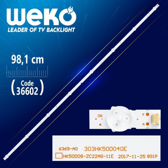 HK50D08-ZC22AG-11 06-50F6-4X8-3030-0D35 303HK500040 8 LEDLİ 98,1 CM resmi