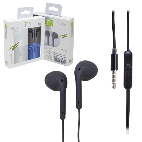 POWERMASTER PM-3767 3.5 MM JACKLI MİKROFONLU SİYAH KULAK İÇİ KULAKLIK resmi