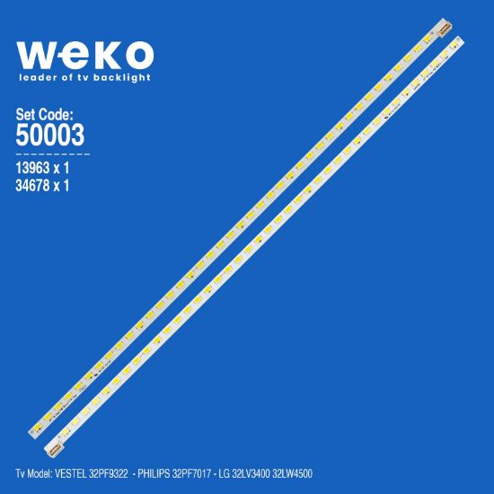 WKSET-5003 13963X1 34678X1 32 V6 EDGE FHD REV1.0 2 ADET LED BAR (40LED) resmi