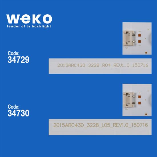 WKSET-5043 34729X5 34730X5 SAMSUNG_2015ARC430 10 ADET LED BAR resmi