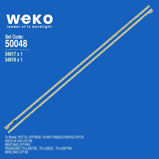 WKSET-5048 34817X1 34818X1 42 V12 EDGE REV0.1 2 ADET LED BAR (48LED) resmi