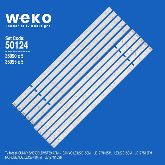 WKSET-5124 35090X5 35095X5 ZDCX50D12 10 ADET LED BAR resmi