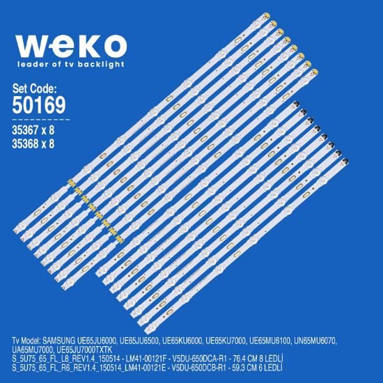 WKSET-5169 35367X8 35368X8 S_5U75_65_FL 16 ADET LED BAR resmi