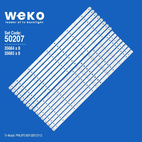 WKSET-5207 35684X8 35685X8 LB-PC3030-GJUHD658X14ADM2 16 ADET LED BAR resmi