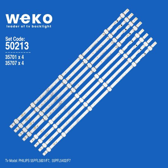 WKSET-5213 35701X4 35707X4 LG INNOTEK 55INCH_FUNAİ 8 ADET LED BAR resmi
