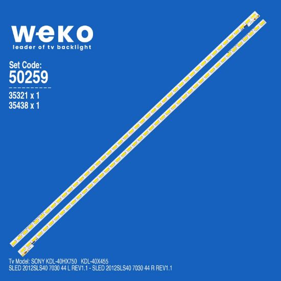 WKSET-5259 35321X1 35438X1 SLED 2012SLS40 7030 2 ADET LED BAR (44LED) resmi
