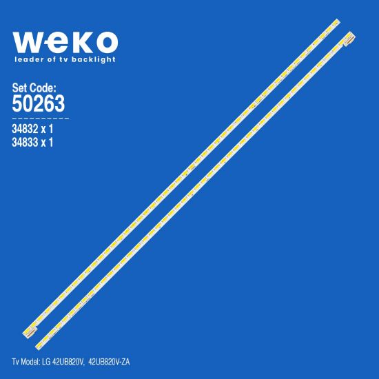 WKSET-5263 34832X1 34833X1 42 V14 ART5 TV REV0.1 2 ADET LED BAR (48LED) resmi