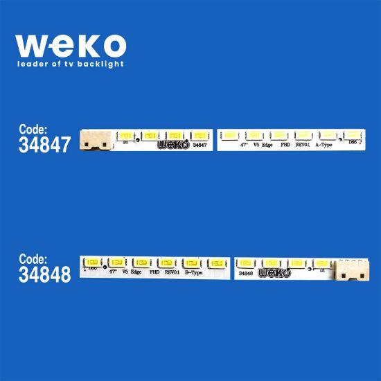 WKSET-5264 34847X2 34848X2 LG INNOTEK 47 V5 EDGE REV 0.4 (090918) 4 ADET LED BAR (66LED) resmi