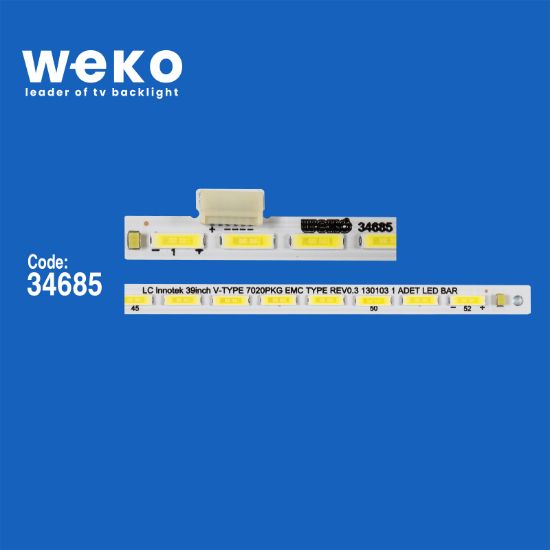 WKSET-5267 34685X1 LG INNOTEK 39INCH V-TYPE 7020PKG EMC TYPE REV0.3 130103 1 ADET LED BAR (52LED) resmi