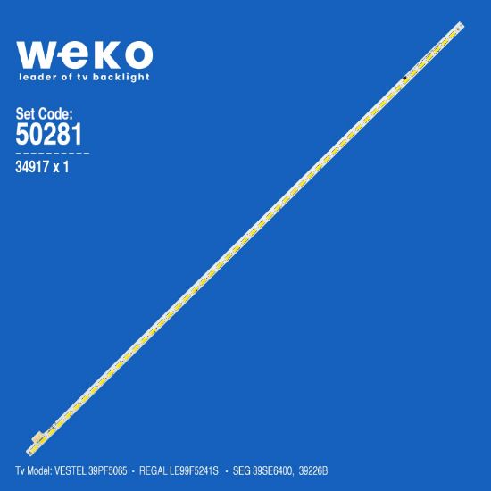 WKSET-5281 34917X1 39INCH V1B 7020PKG 52EA REV0.5 131106 1 ADET LED BAR (52LED) resmi