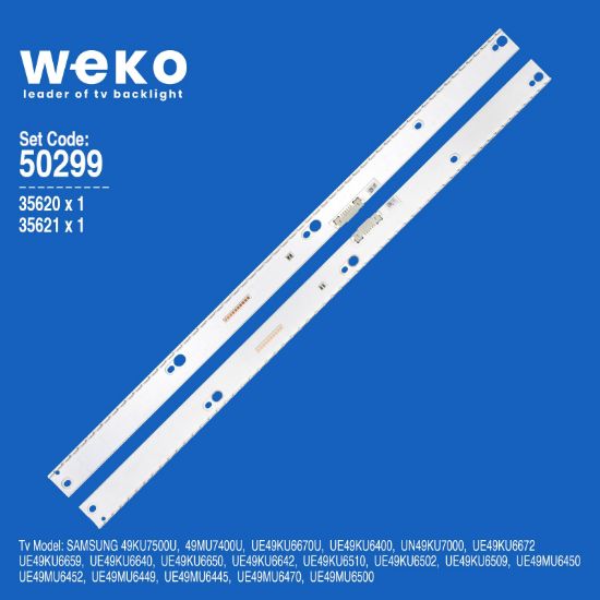 WKSET-5299 35620X1 35621X1 V6ER-490 2 ADET LED BAR (58LED) resmi