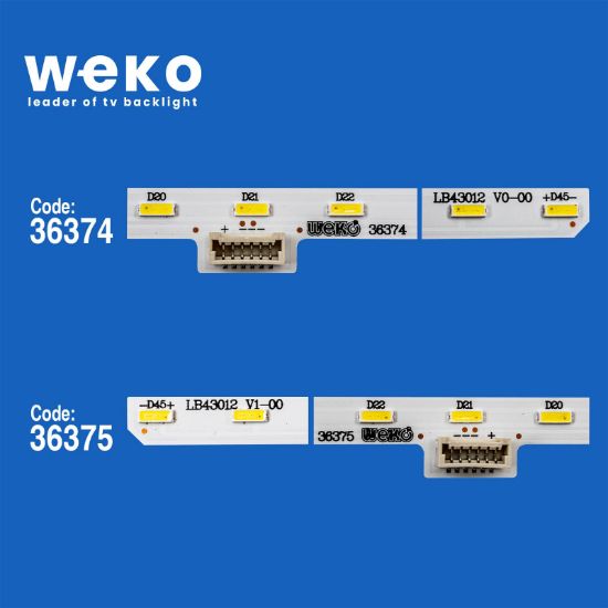 WKSET-5409 36374X1 36375X1 LB43012 2 ADET LED BAR (45LED) resmi