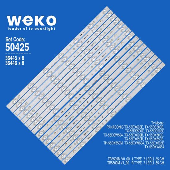 WKSET-5425 36445X8 36446X8 TB5509M V0_00 16 ADET LED BAR resmi