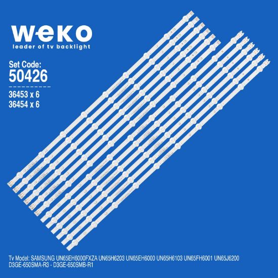 WKSET-5426 36453X6 36454X6 D3GE-650 12 ADET LED BAR resmi