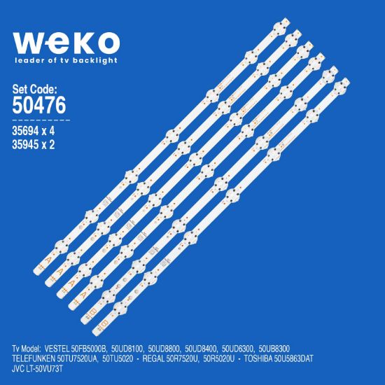 WKSET-5476 35945X2 35694X4 SVV500A54_A67_REV00 6 ADET LED BAR (7LENS) resmi