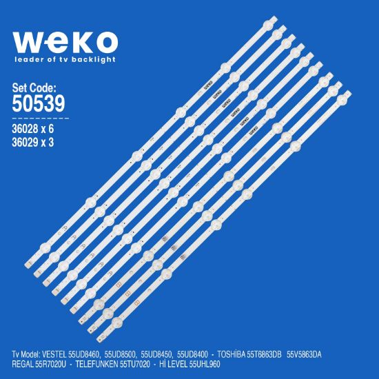 WKSET-5539  36028X6 36029X3  SVV550AQ9_REV02 9 ADET LED BAR resmi