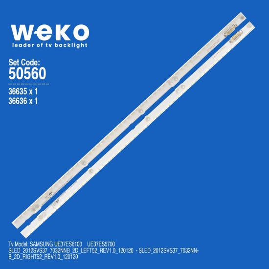 WKSET-5560 36635X1 36636X1 SLED_2012SVS37_7032NNB_2D 2 ADET LED BAR resmi