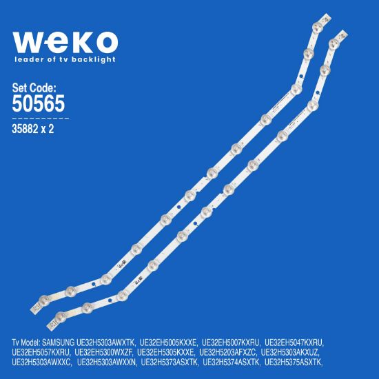 WKSET-5565 35882X2 D3GE-320SM1-R2  2 ADET LED BAR (12LED) resmi
