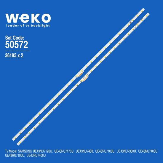 WKSET-5572 36185X2 AOT_43_NU7100F_2X28_3030C 2 ADET LED BAR (28LED) resmi