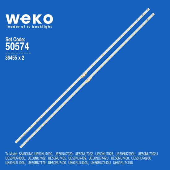 WKSET-5574 36455X2 AOT_50_NU7100F 2 ADET LED BAR (38LED) resmi