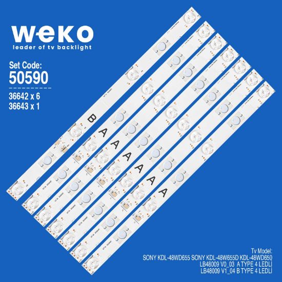 WKSET-5590 36642X6 36643X1 LB48009  7 ADET LED BAR resmi