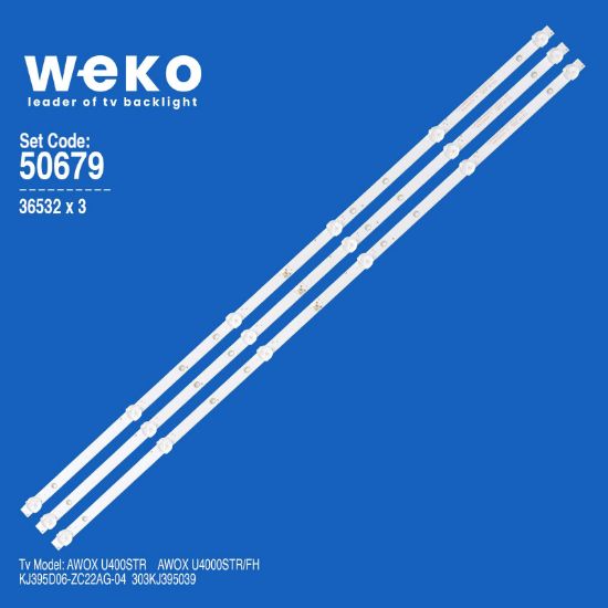 WKSET-5679 36532X3 KJ395D06-ZC22AG-04  303KJ395039 3 ADET LED BAR resmi