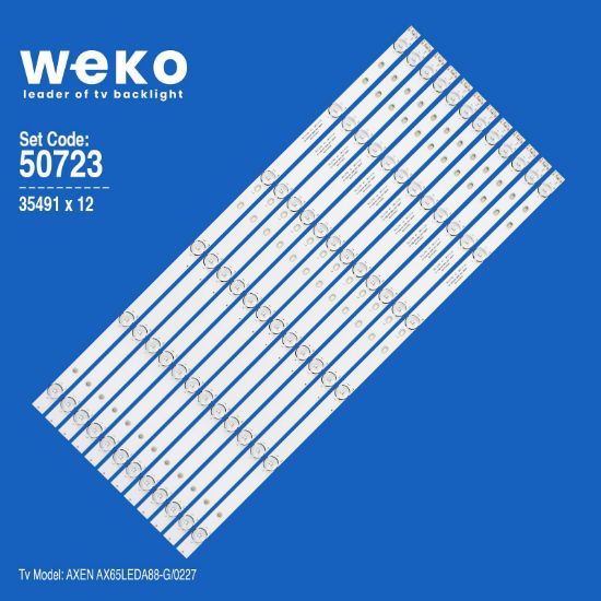 WKSET-5723 35491X12 MS-L1759 V2 - CY-65D15M-3030-36V-300MA - A4 M184 TB 1R 12 ADET LED BAR resmi